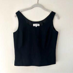 Calvin Klein Navy Blue Formal Sleeveless Top